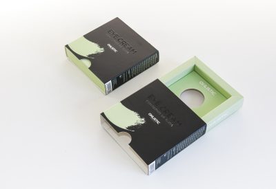 Estoig cartró amb cubeta i funda lliscant per a cosmètica