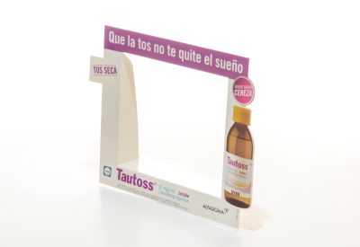 Promotional cardboard counter display for pharmacy counters